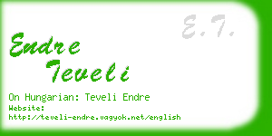 endre teveli business card